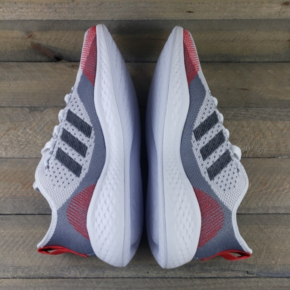 adidas Fluidflow 2.0 Mens Running Athletic Shoes Sneaker White Grey Red - Picture 10 of 10
